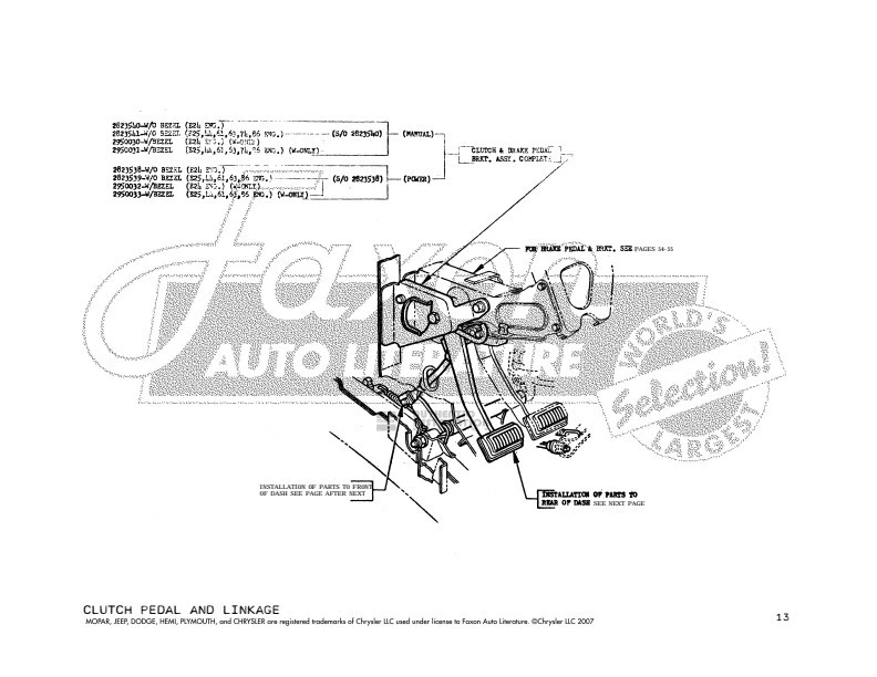 Conjunto de chasis Plymouth 1969 manual Road Runner GTX Belvedere Satellite Foto 2 de 4