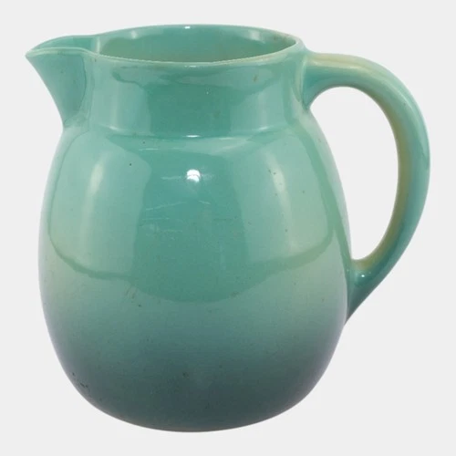 Roseville Glossy Utility Ware Green Blue 1920 Art Pottery Ceramic Pitcher 1309