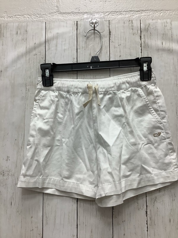 Vineyard Vines Kids Girls' Pull-On Chino Shorts White Stretch Twill Size Medium
