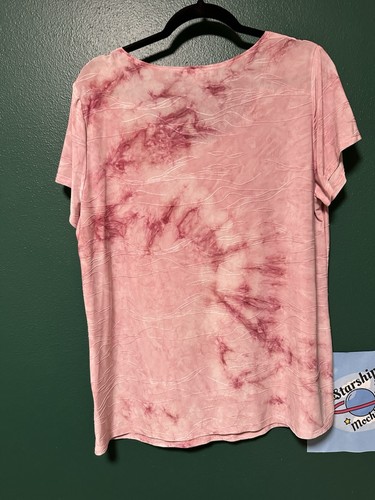 Camiseta informal vintage de vestir rosa granero 1X para mujer rosas elásticas florales Y2K retro - Imagen 11 de 12