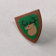 LEGO Minifig Accessory Shield Triangular Forestman 3846p48 / 6079/6071/6077/6046