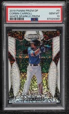 2019 Panini Prizm Draft Picks White Sparkle Corbin Carroll #9 PSA 10 GEM MT 8uc