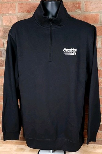 Hendrick Motorsports Black 1/4 Zip Sweatshirt Team Issue Mens Sz XL NEW