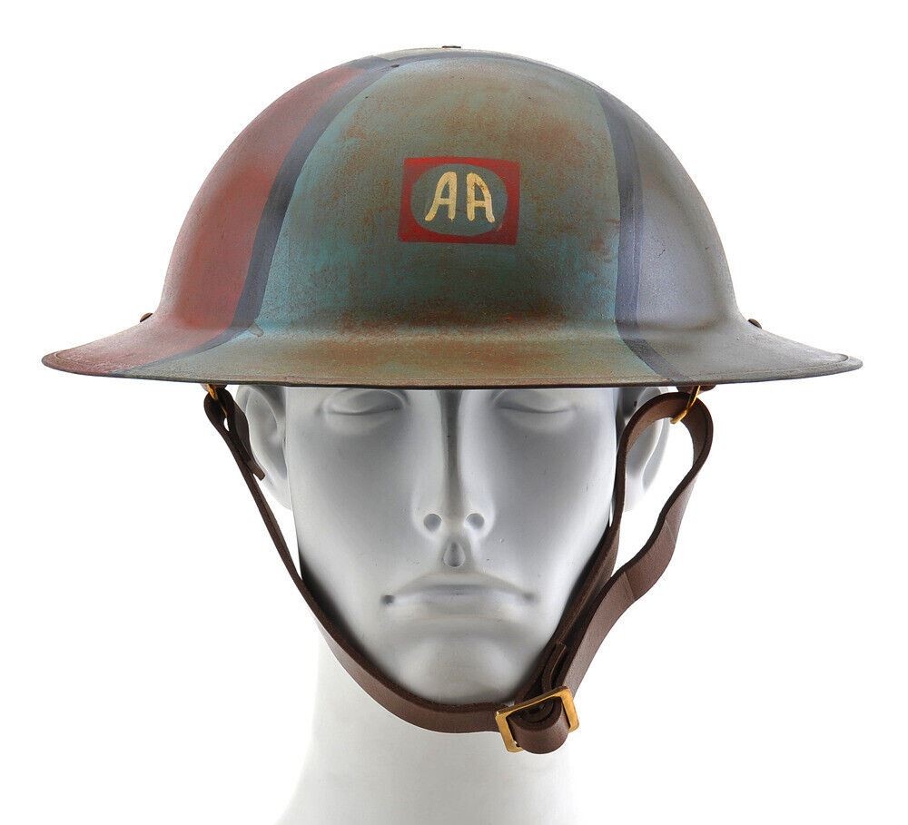 US WW1 Helmet M1917 Doughboy Brodie Helmet 82nd Airborne Cammo