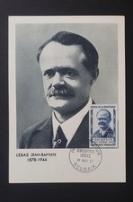 CARTE  MAXIMUM 1957 1er jour -JEAN-BAPTISTE LEBAS, RESISTANT 2de GUERRE MONDIALE