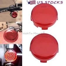 1 Pair Red High Quality Turn Signal Light Lens Cover For Harley Sportster Dyna