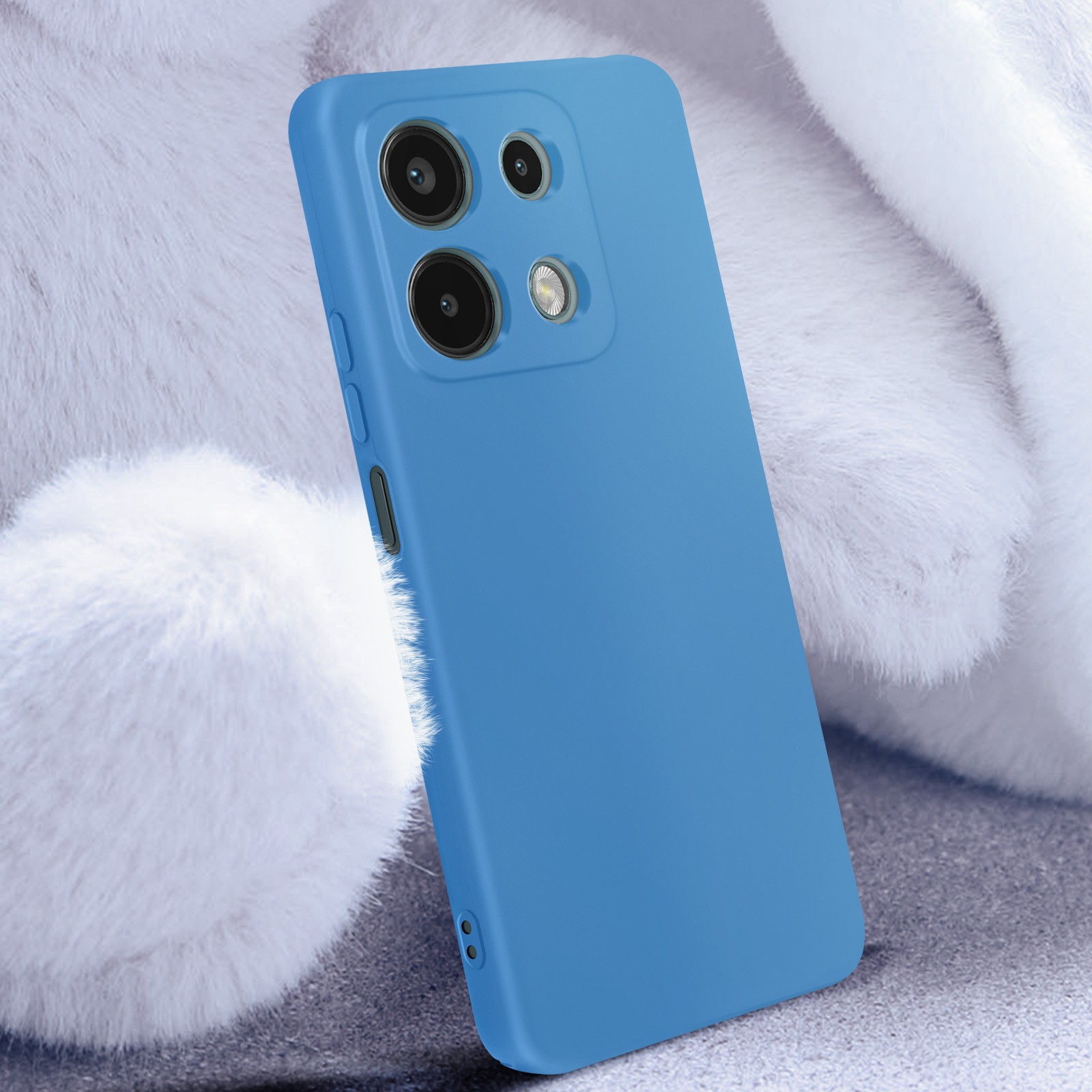 Coque Redmi Note 13 Pro 4G Avizar semi-rigide soft touch bleue - 3
