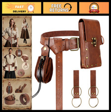 Medieval Leather Belt Pouch for Cosplay, Viking  Pirate Costume Accessory - Bro