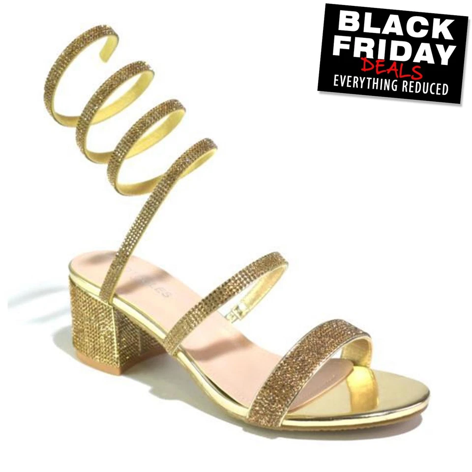 Strictly Neriah Women's Casual Dress Fashion Summer Heel Sandals Gold