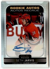 Seth Jarvis 2021-22 OPC Platinum Rainbow Rookie Auto #R-SJ Carolina Hurricanes