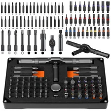 Ratchet Screwdriver Set, 74 in 1 Magnetic Screwdriver Set with Detachable All...