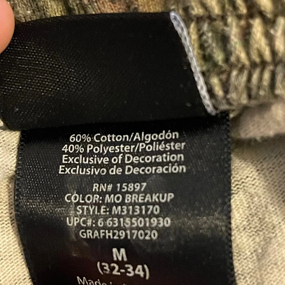 Mossy Oak BreakUp Infinity 迷彩休闲裤男式中号弹性腰袋 — 第 4/4 张图片