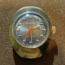 Orologio Vintage Bulova N1 Swiss Made Automatico 17J Placca Oro Quadrante Ovale Grigio Funzionante