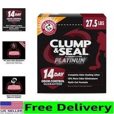 Clump  Seal Platinum Cat Litter - 14-Day Odor Control for Multi-Cat Homes