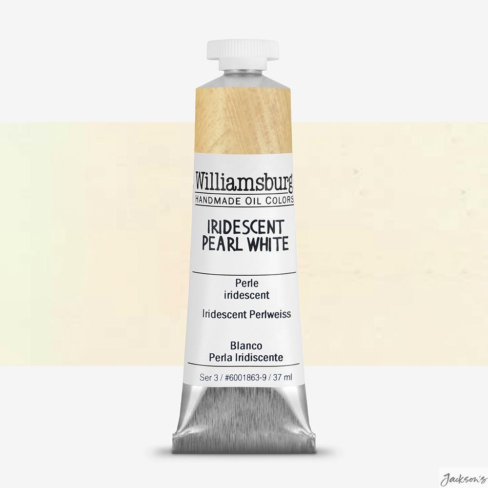 Williamsburg Oil Paint Premium Linseed Oil 37ml Tube Iridescent Pearl White