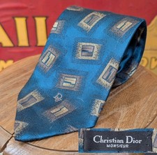Christian Dior Monsieur Vintage 80's 3.5 Polyester Silk Blend USA Made Neck Tie