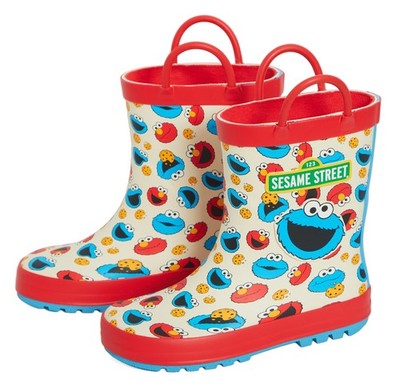 Kinder Sesamstraße Gummistiefel Schlupfgriffe Elmo Krümelmonster Gummistiefel