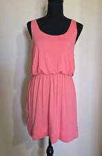 Gap Womens Summer Dress Soft Coverup Elastic Waist DARK CORAL MEDIUM Stretch 