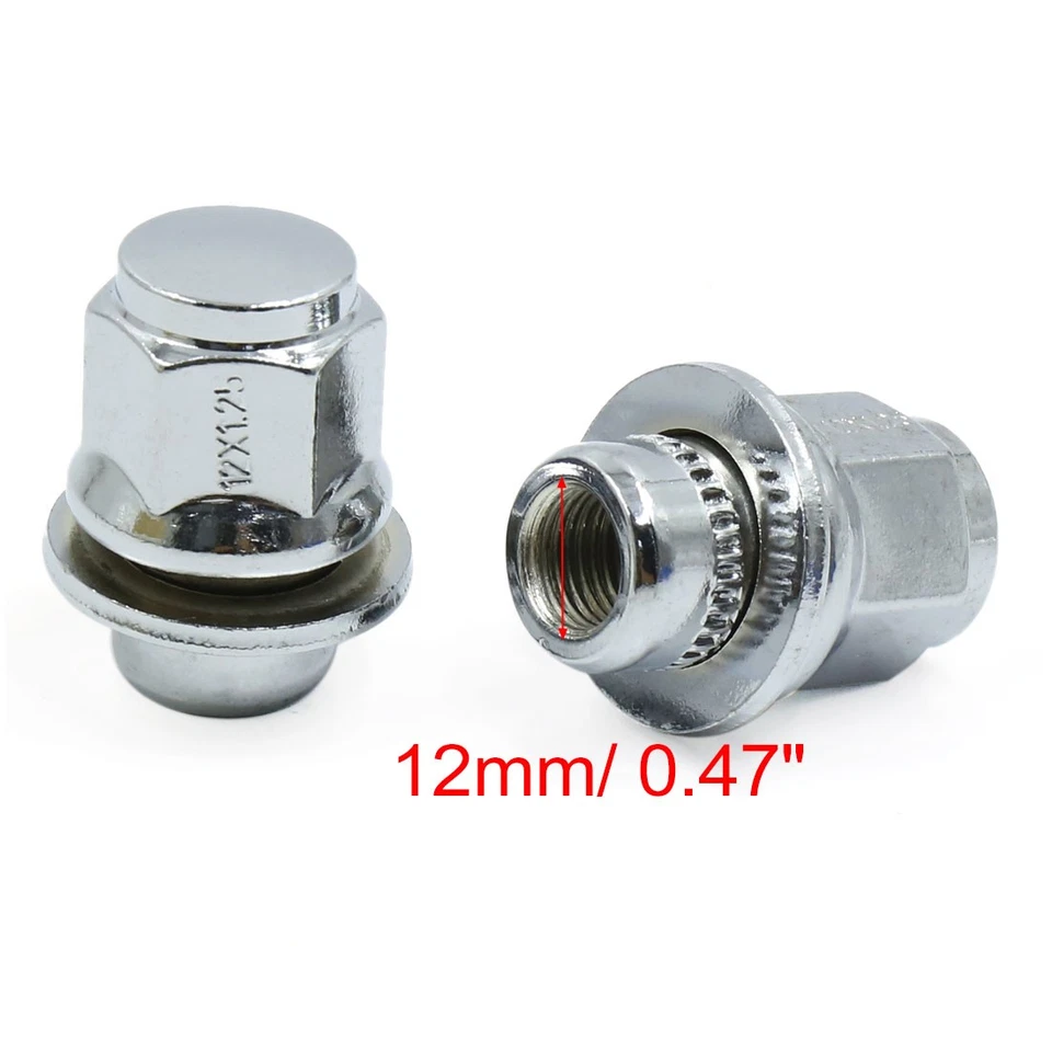 Tornillo de llanta de neumático para coche 20 piezas M12 x 1,25 hierro galvanizado tuercas de rueda de carreras Foto 4 de 4