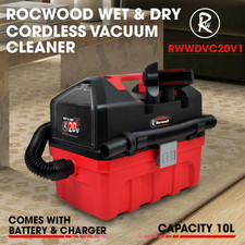 Wet And Dry Vacuum Cleaner Cordless 10L RocwooD 3 In 1 Blowing Cleaning Compact