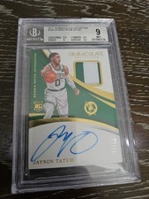 Jayson Tatum 2017 Panini Immaculate 126 Rookie RPA RC  AUTO BGS 9 32/99