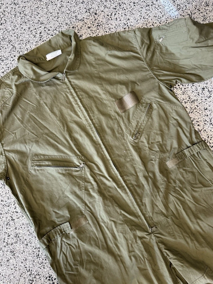 Rothco Intermediate Flight Suit Mens 5XL Green Coveralls Jumpsuit Cotton Poly - Image 4 of 4