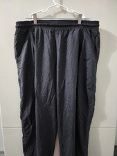 Nike Pants Mens XL BLK Windbreaker Track Pullon Drawstring Ankle Zip VTG 90s Y2K