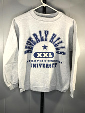 Vintage Beverly Hills University Sweatshirt YOUTH MD Crewneck Hollywood USA