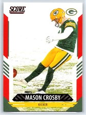 2021 Score Mason Crosby Red Parallel Green Bay Packers #144
