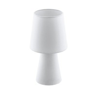 Tischlampe Nachttischlampe Textil In Weiss E14 Fassung