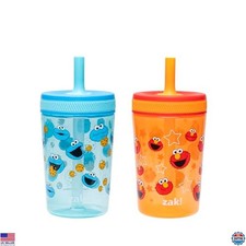 Zak Designs Sesame Street 15oz Toddler Tumblers 2-Pack - Elmo Cookie Monster