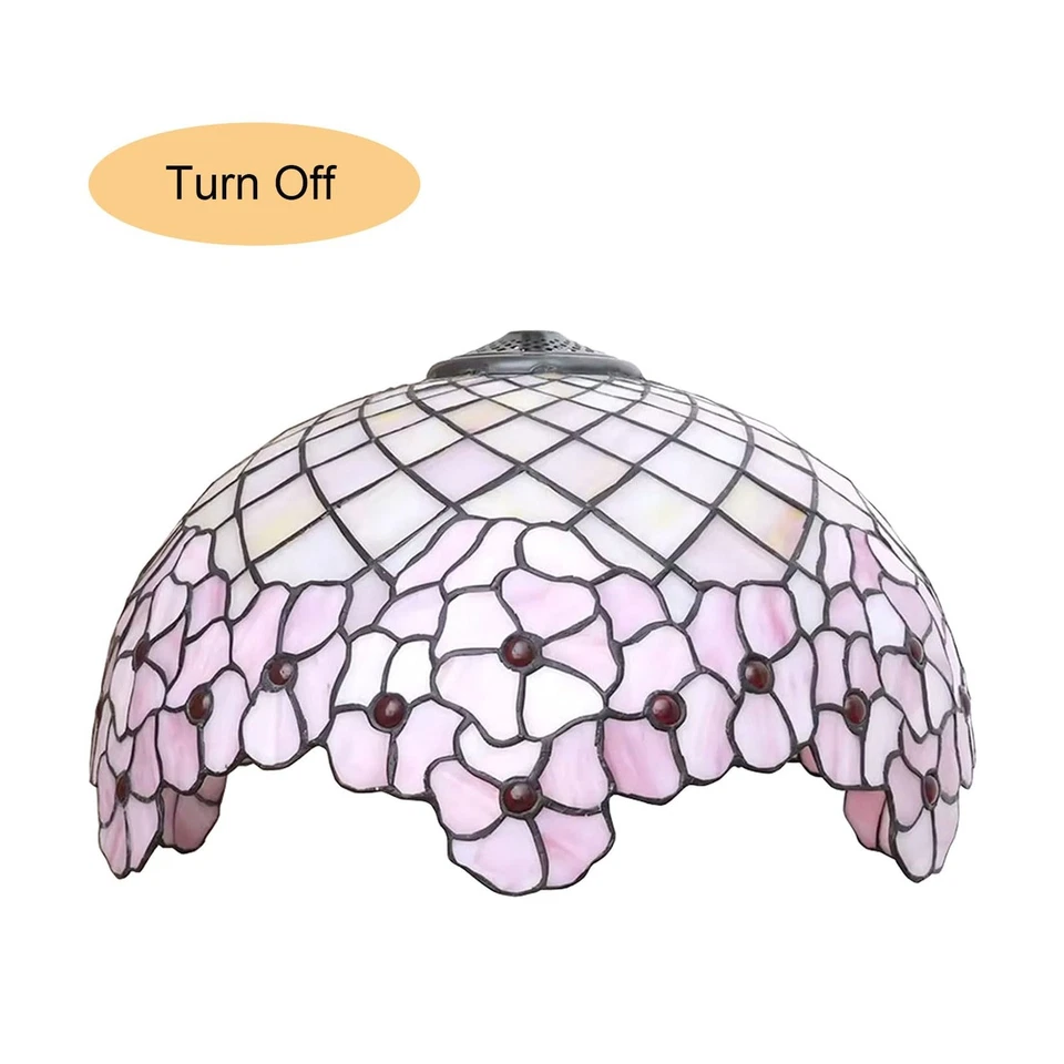 Cherry Blossom Lampshades Replacement, Tiffany Style Pastoral Romance Stained... - Image 4 of 4