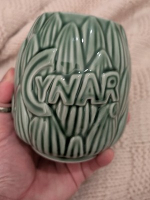 Cynar Ceramic Artichoke Tiki Green Gloss Mug Italian Bitter Aperitif Rum Drinks