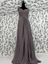 Elegant Diyouth Grey A Line Maxi Dress Gown Prom Formal Size M 8  NWT Wedding