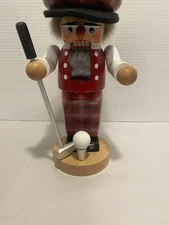 Vintage Steinbach Rare Golfer Nutcracker Signed Good Condition