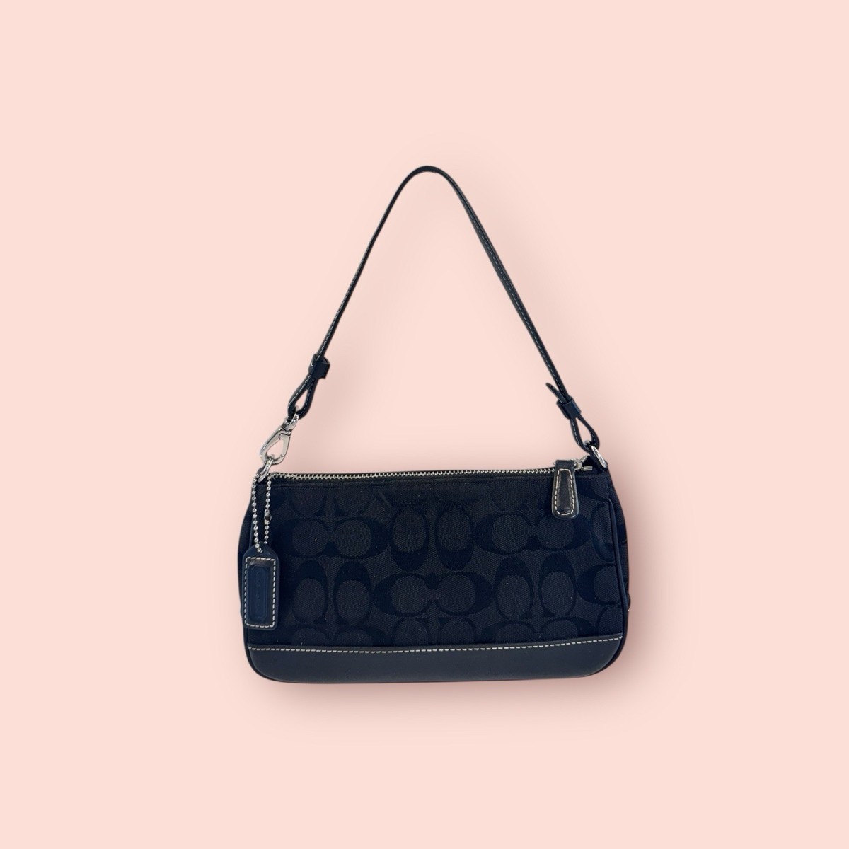 COACH Y2K Vintage Signature Jacquard Small Demi Designer