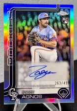 2025 Topps Chrome Update Series - Autographs Zach Agnos #AC-ZA Refractor /499...