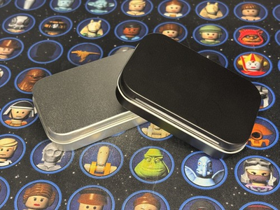 #ad Lego Pocket Fig Case Black and Silver $14.99