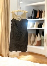 Scarlett Nite Dress Black LBD Embellished Beaded Cocktail Y2K Party Size 16 Zip