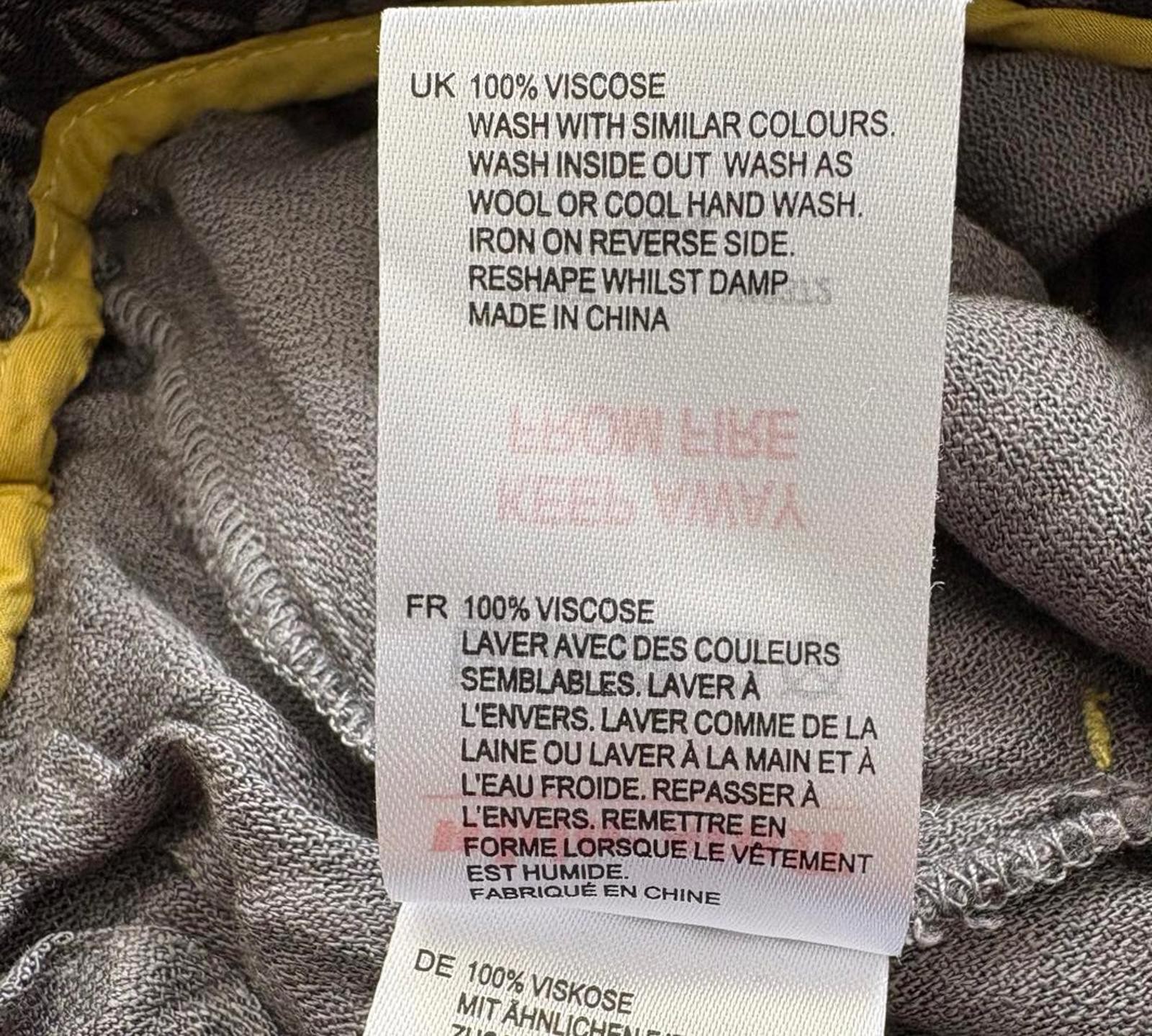 White Stuff Grey Leaf Patterned Wide Leg Trousers… - image 8