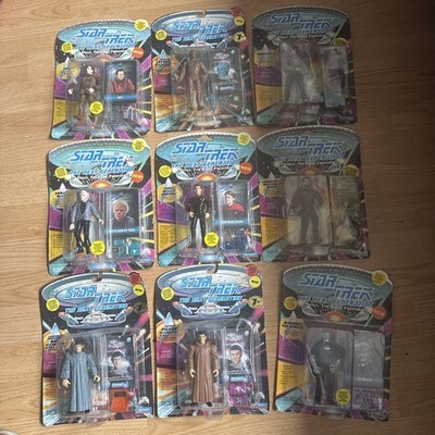 Playmates 9 Piece Star Trek The Next Generation,  Figurines Lot