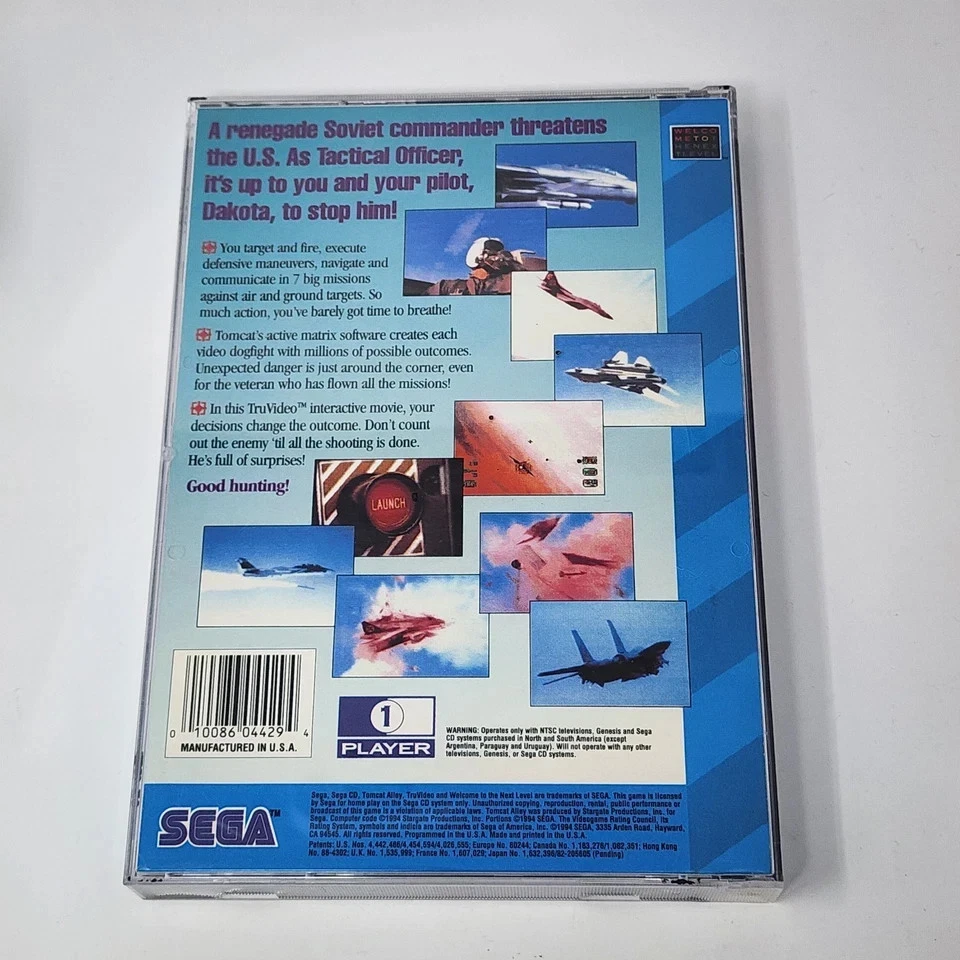 Tomcat Alley (Sega CD) Complete CIB w/ Registration Card - TESTED - Image 4 of 4