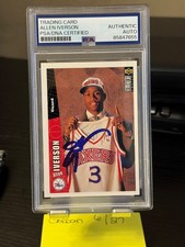? ALLEN IVERSON SIGNED ROOKIE CARD ? . rookie card picture