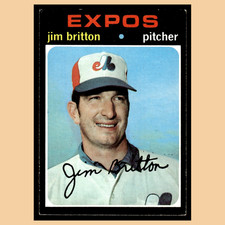 Jim Britton #699 1971 Topps Montreal Expos Baseball Card MLB EX