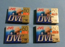 JVC DVC 60 Mini DV DVM60 ME 60 Minute Bundle Lot Of 4 Blank Video Cassette