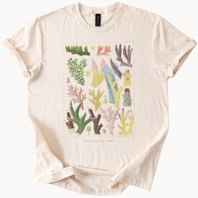Great Barrier Reef Coral Shirt Colorful Ocean Life Graphic Marine Biology Tee