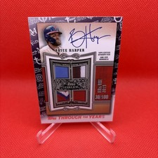 2021 Topps - Topps Through the Years Facsimile Patch Auto RP Bryce Harper #TTY-8