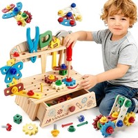 Werkzeugkoffer Kinder Spielzeug Montessori Werkbank Holzspielzeug Ab 3 Jahren