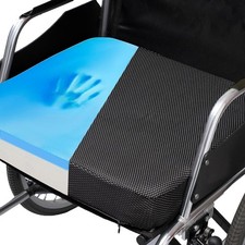 Gel Memory Foam Wheelchair Seat Cushion HeavyDuty NonSlip 18x16x3 Black for Ch