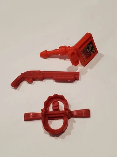 TMNT weapons lot 1988 Red Leatherhead gun and trap Playmates Toys vintage